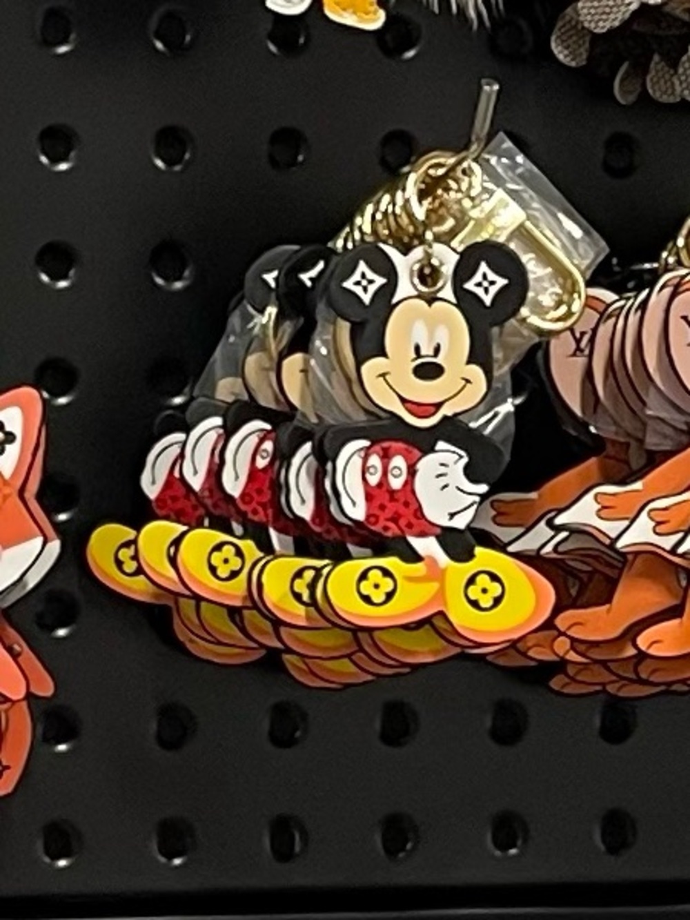 Character Mickey Keychain with playful monogram accents